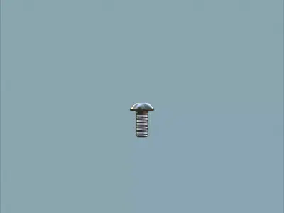 Steel Stained M3 Bolt Allen Dome 3D model