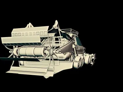 Fisherman Boat For games and movies scifi game-ready Low-poly 3D model