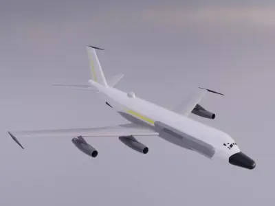 RC-135S SIGINT Style Jet - Custom 1950s Aircraft Low-poly 3D model