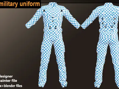 men military uniform 3D model