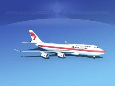Boeing 747-400 Martin Air 3D model