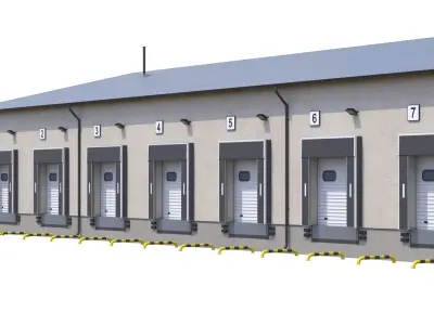 5 Industrial Buildings Collection 3D model buy