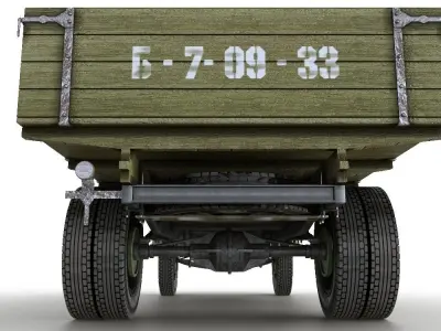 GAZ-AA wwii military truck 3D model