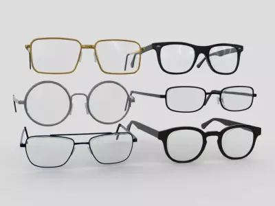 Glasses Pack Low-poly 3D model