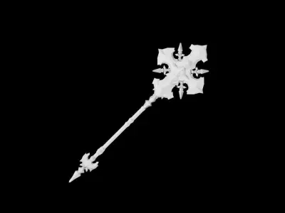 Sacred Scepter Low-poly 3D model