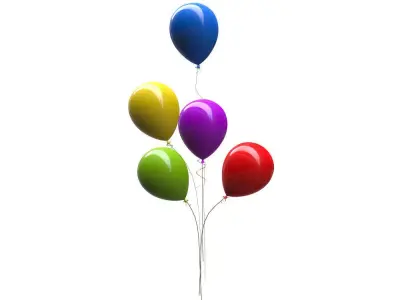 round balloons 04 3D model