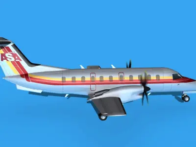 Embraer EMB120 Atlantic Southeast Airlines 3D model
