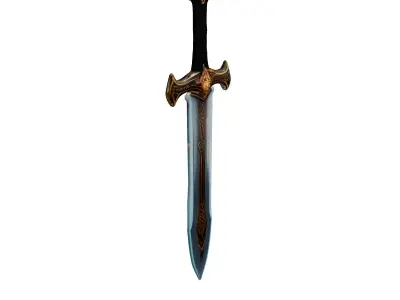 Enchanted Sword with Glowing Runes 3D model