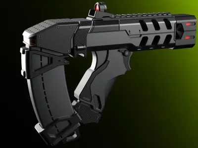 Sci-Fi Guns Set Alpha 3D model