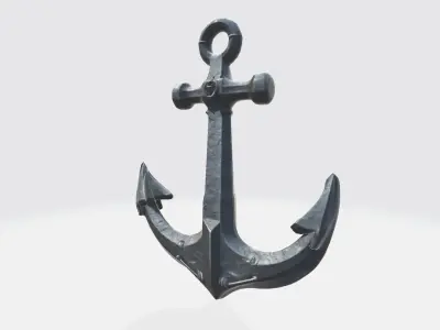 3d Rendered Model Ship Anchor Or Boat Anchor 3D model