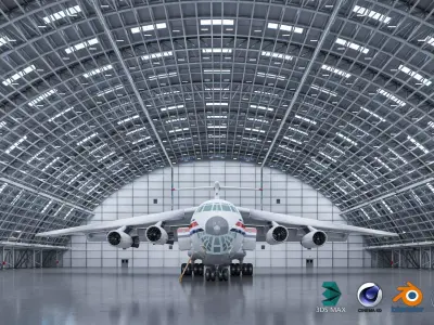 Hangar Exterior-Interior 1 3D model