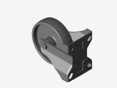 150 Castor Wheel Free 3D model