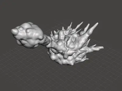 Rocket Launcher Explosion Jetpack smoke 3D print model