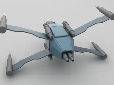 sapceship star wars spaceship Low-poly 3D model