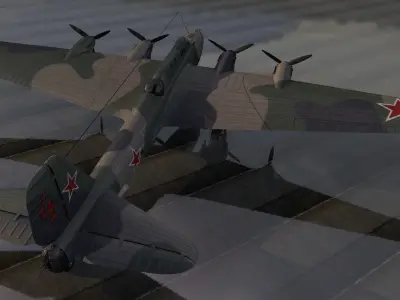 Petlyakov PE-8 - TB-7 or AN-42 3D model