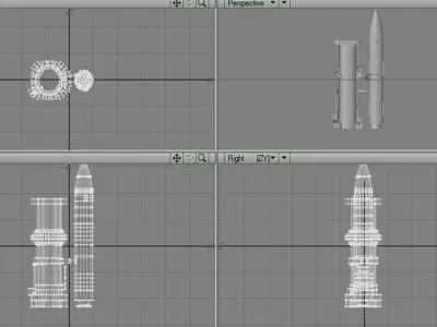 Rocket Missile - Peacekeeper 3D model