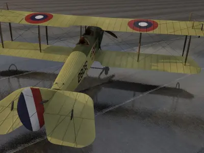 Curtiss JN-4D Jenny 3D model