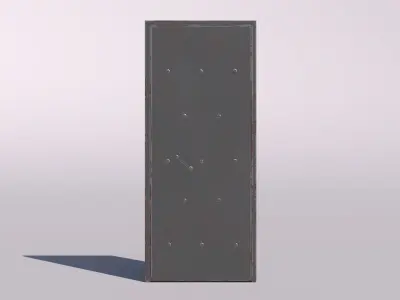 Iron door Low-poly 3D model