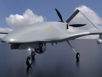 Bayraktar TB2 Low-poly 3D model