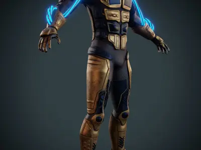  Sci Fi Body Armor Low-poly 3D model