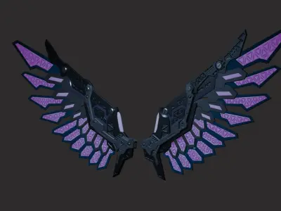 Mechanic Wing Low-poly 3D model
