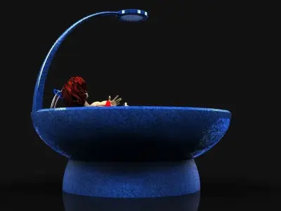 Outdoor bath tub Free 3D model