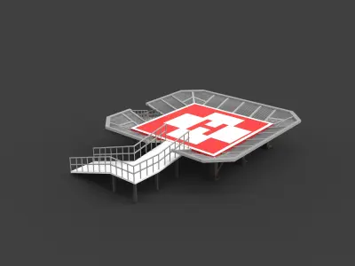  Rooftop Helipad 3D model