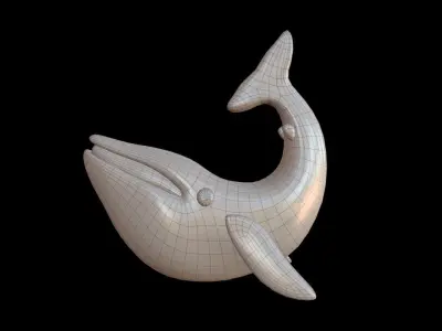 WHALE Low-poly 3D model
