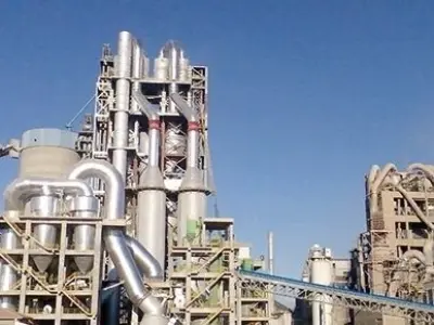 cement factory Low-poly 3D model