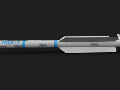 Iris t air to air missile Low-poly 3D model