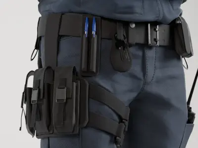 Police swat - Rigged 3D model