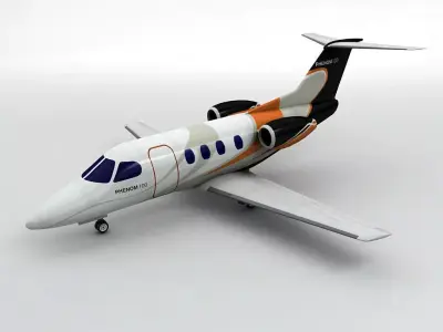  Embraer Phenom 100 Aircraft Low-poly 3D model