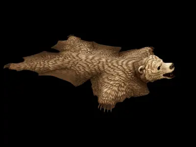 Bear Rug - PBR - Textured Low-poly 3D model