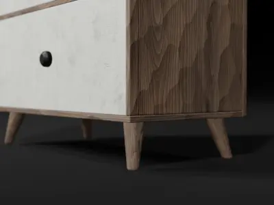 Modern Tall Drawer  Shelf Free 3D model