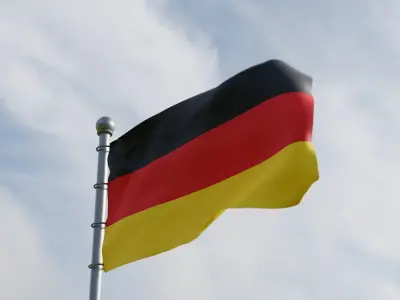 Animated Germany Flags 3D model