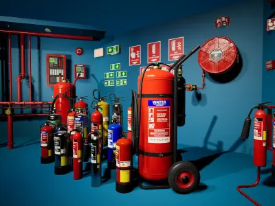 Fire Fighting Systems for UE Low-poly 3D model