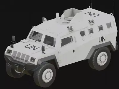 UN Armoured Car Komodo Low-poly 3D model