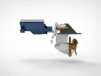 boat engine propulsor 3D model