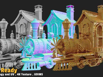 Fantasy Train 3D model