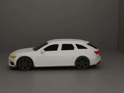 Low Poly Sports Car 2 Free low-poly 3D model