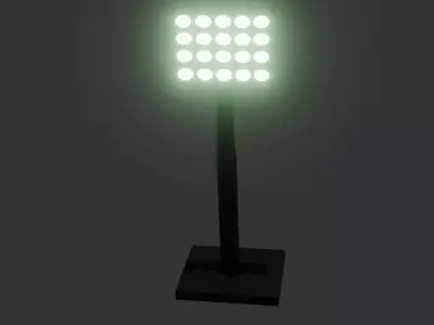Stadium Focus Light 3D Model Free low-poly 3D model