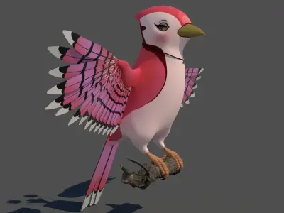Bird Rigged Female 3D model