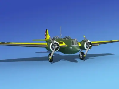 Martin B-10 V05 USAAC  3D model