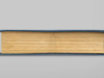 Old book in two variations Low-poly 3D model