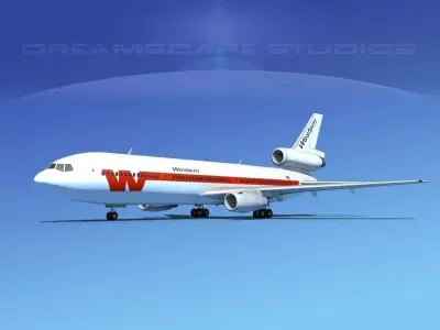 Douglas DC-10 Western 3D model