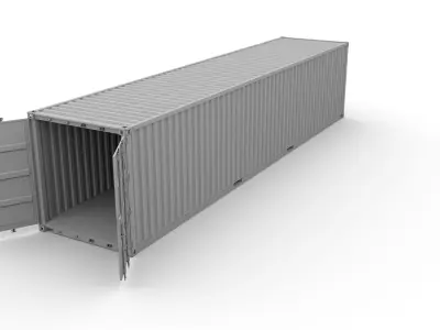 40ft Shipping Container OOCL 3D model