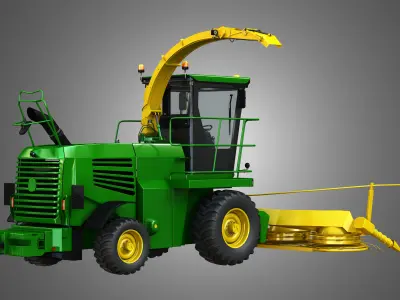 JD - 7300 Forage Harvester Combine 3D model
