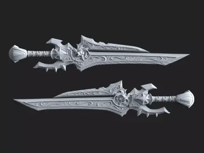 Anduin Wrynn WOW Sword 3D Model Ready to Print 3D print model