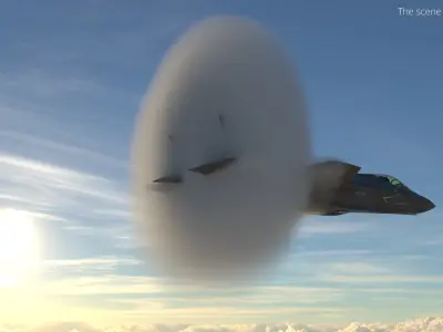 High Speed Sonic Compression Cloud VDB For Blender 3D model
