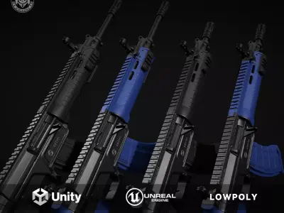 QBZ191 And 192 Game Ready Low-poly 3D model